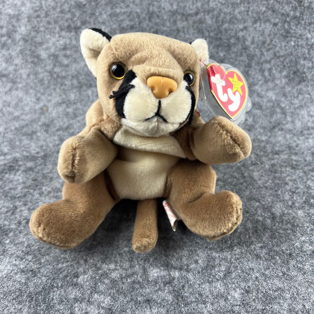 Ty Beanie Baby 1998 Canyon The Cougar 8" Plush‎ Stuffed Animal Toy